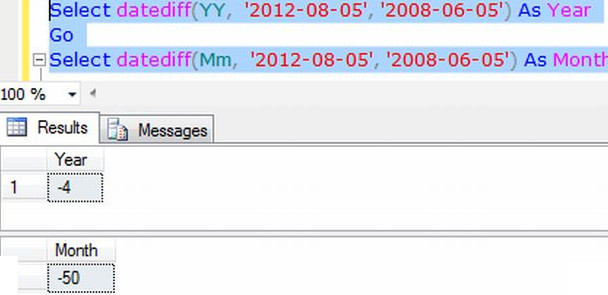 SQL date functions